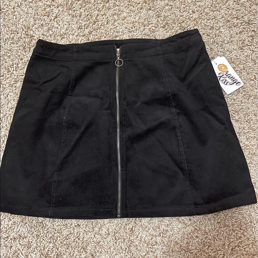 Orange Kiss Black Skirt